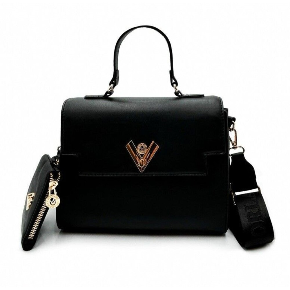 Valentino Orlandi Black Satchel Bag with Matching Wallet and Crossbody Strap